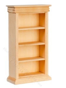 (image for) Miniature Bookshelf for Dollhouses, Unfinished