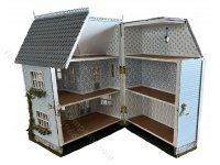 (image for) 1:144 Scale Sister House Dollhouse Kit - Blue