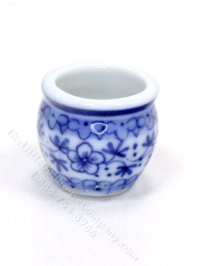(image for) Miniature Blue and White Flower Pot for Dollhouses