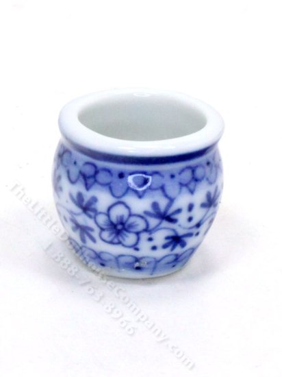 (image for) Miniature Blue and White Flower Pot for Dollhouses