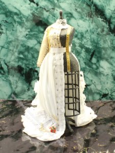(image for) Dress Being Made on Dress Form by Bette Jo Chudy - White