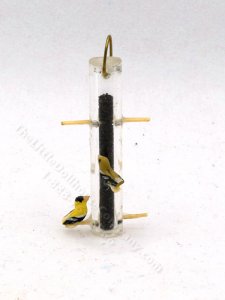 (image for) Dollhouse Miniature Bird Feeder with Birds