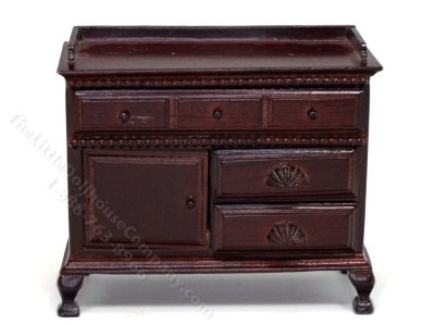 (image for) Miniature Mahogany Changing Table for Dollhouses