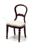(image for) Miniature Mahogany Balloon Back Chair for Dollhouses