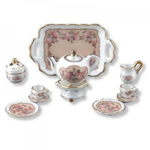 (image for) Miniature Rose Coffee Set for Two