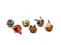 (image for) Miniature Birds in Nest with Eggs