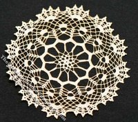(image for) Miniature Round Laser Cut Doily for Dollhouses