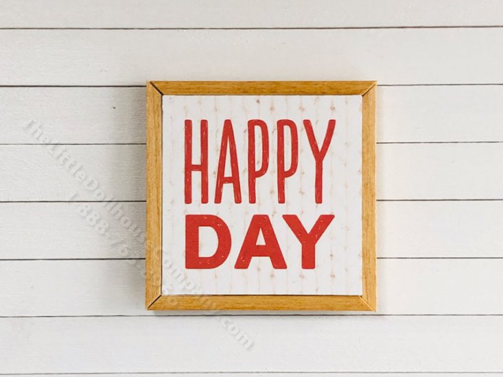 (image for) Miniature Framed 'Happy Day' Board Print