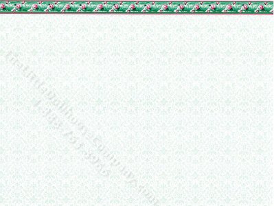 (image for) Light Green Damask Pattern Miniature Wallpaper for Dollhouses
