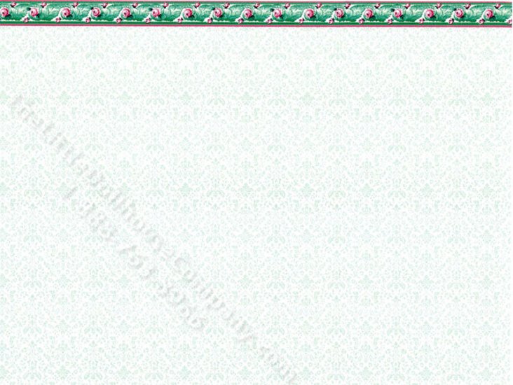 (image for) Light Green Damask Pattern Miniature Wallpaper for Dollhouses
