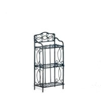 (image for) Miniature Small Black Wire 3-Shelf Unit For Dollhouses