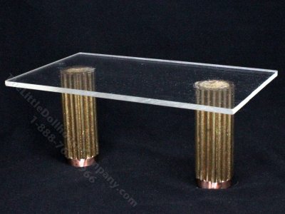 (image for) Miniature Gold and Glass Dining Table by Judith Blondell