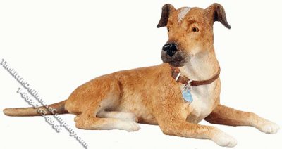 (image for) Miniature Dog Lying Down for Dollhouses