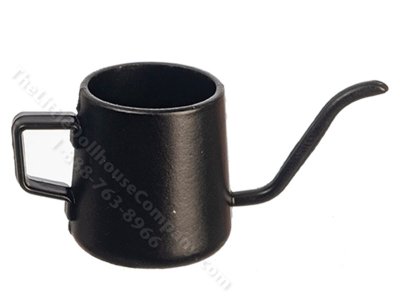 (image for) Miniature Modern Black Watering Can for Dollhouses
