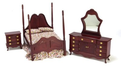 (image for) 4 Poster Double Bed Set