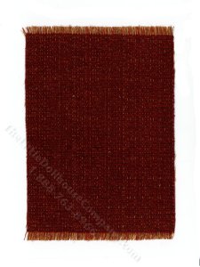 (image for) Miniature Rust Woven Rug for Dollhouses