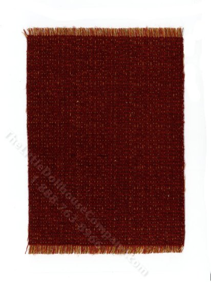 (image for) Miniature Rust Woven Rug for Dollhouses