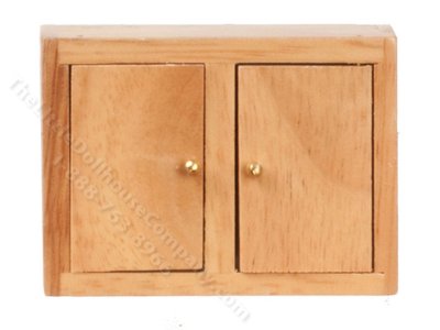 (image for) Miniature Oak Kitchen Cabinet Dollhouse