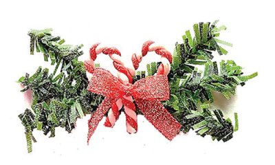 (image for) Miniature Candy Cane Swag