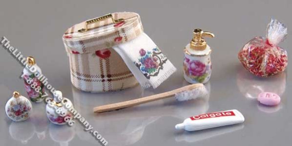 (image for) Miniature Boudoir Set with Potpourri for Dollhouses