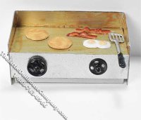 (image for) Miniature Commercial Cooking Surface w/Breakfast for Dollhouses