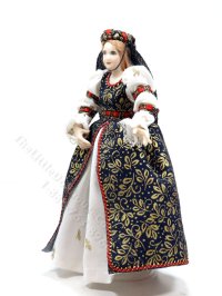 (image for) Miniature Handcrafted Vintage Medieval Woman with Black Veil