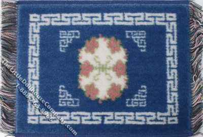 (image for) Dollhouse Scale Model Asian Deep Pile Wool Rug