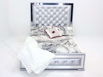(image for) Miniature Modern Mirrored Bed by Judith Blondell
