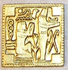 (image for) Miniature Egyptian Wall Art, Gold Color for Dollhouses