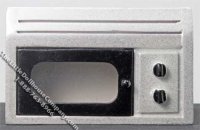 (image for) Dollhouse Scale Model Silver Microwave