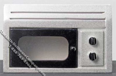 (image for) Dollhouse Scale Model Silver Microwave