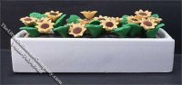 (image for) Miniature White Planter Box for Dollhouses