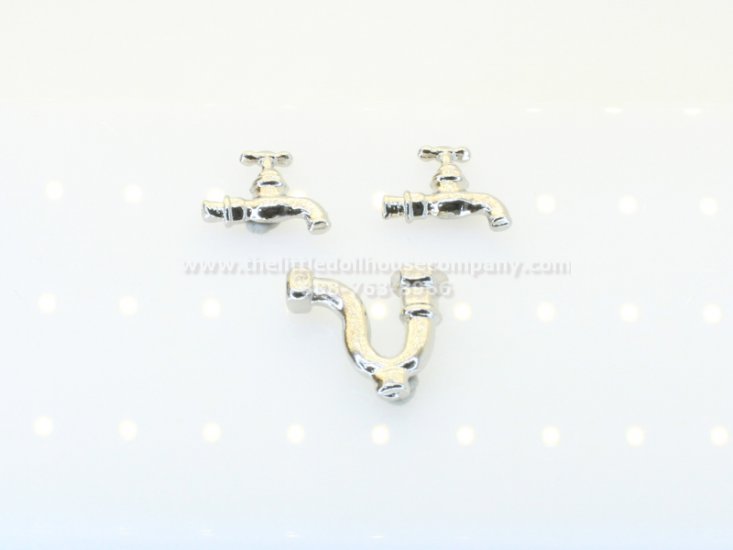 (image for) Miniature Wall mount Faucet and Single Drain Pipe