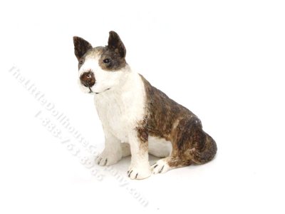 (image for) Dollhouse Scale Model Brown Bull Terrier
