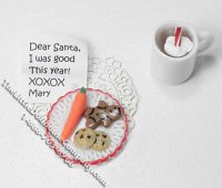 (image for) Miniature Cookie Plate & Hot Chocolate for Santa for Dollhouses