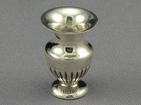 (image for) Miniature Sterling Silver Flower Vase by Don Henry