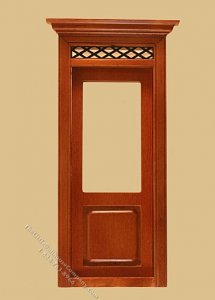 (image for) Miniature Westfield Exterior Door Walnut for Dollhouses