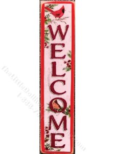 (image for) Miniature Winter 'Welcome' Porch Board for Dollhouses