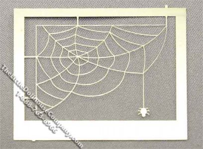(image for) Miniature Spider Web Window Decoration for Dollhouses