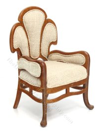 (image for) Miniature Art Nouveau Armchair, Walnut