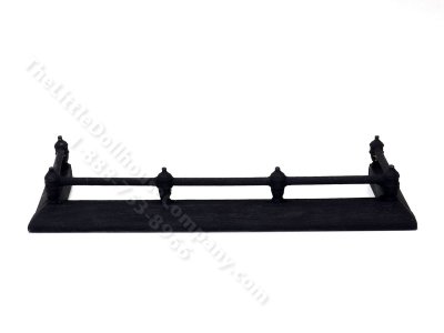 (image for) Miniature Large Fireplace Fender for Dollhouses - Black