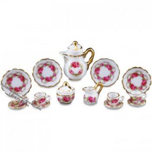 (image for) Miniature Rosenband Coffee Set For Dollhouses