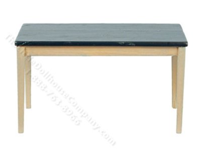 (image for) Dollhouse Scale Model Grey and Black Kitchen Table