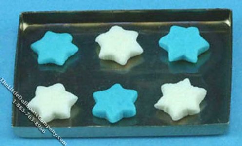 (image for) Miniature Hanukkah Cookies On Baking Sheet for Dollhouses