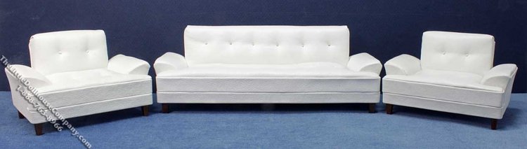 (image for) Miniature Hoover White Sofa & 2 Armchair Set for Dollhouses