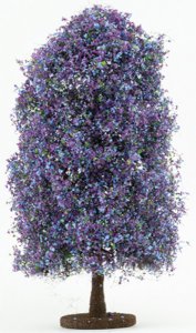 (image for) Miniature 8" Purple/Blur Bush for Dollhouses