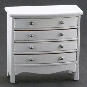 (image for) Miniature White Chest of Drawers for Dollhouses