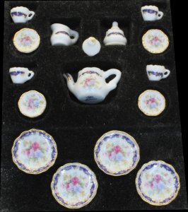 (image for) Miniature Tea Set - Blue Royalle Design