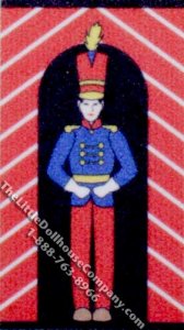 (image for) Dollhouse Scale Model Toy Soldier "On Guard" Rug