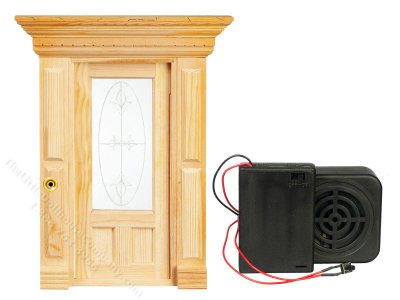 (image for) Dollhouse Scale Electronic "Fog Horn" Door Bell & Door